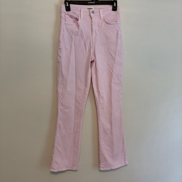 L'AGENCE Denim - L'AGENCE Mira High Rise Cropped Micro Boot Jeans Lilac Snow Pink Sz 25 Soft Girl